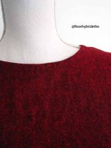 Robe en laine rouge chiné vintage 60's