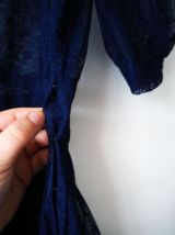 Robe en dentelle bleue marine vintage 40's