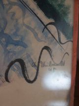 Paire de dessin d'élégantes 