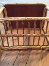 Table de nuit ou étagère en rotin