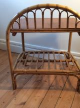 Table de nuit ou étagère en rotin