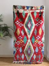 Tapis boucherouite berbère tissé main au Maroc