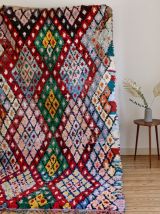 Grand tapis boucherouite berbère