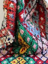 Grand tapis boucherouite berbère