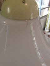 Suspension verre poli ou opaline décor cachemire hauteur 25 