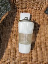 Applique avec tulipe en verre poli et martelé des année 70 s