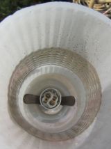 Applique avec tulipe en verre poli et martelé des année 70 s