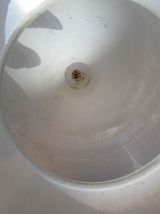 Grand globe en verre poli pour lustre des année 70