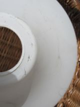 Globe en verre poli  et martelé pour lustre année 70 décor m