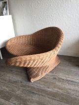 Fauteuil lotus en rotin 