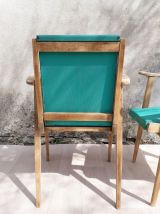 Paire de fauteuils scandinaves verts