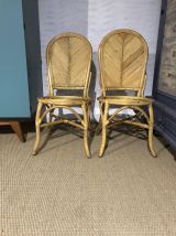 Chaises en rotin