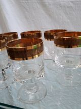 verre dorure luxe  1970 