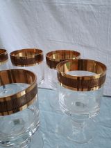 verre dorure luxe  1970 