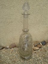 carafe  ancienne  en  verre , vintage