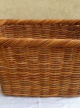corbeille  a  linge   rotin,  vintage