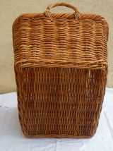 corbeille  a  linge   rotin,  vintage