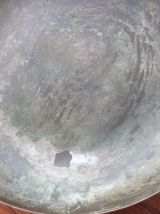 Petit plat rond en cuivre étamé 