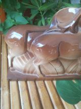 Céramique Art déco LEMANCEAU- biche et cerf-