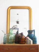 Grand miroir doré vintage Haussmannien Louis Philippe