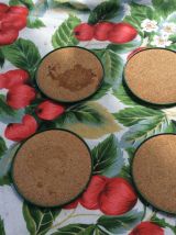 Boîte de 4 Sous verres vintage de la marque Perrier