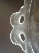 Plat à cake décor de cygne- vintage-plat à gateaux