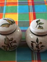 Western Germany-4 pots en faïence effet craquelé à épices pe