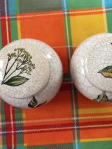 Western Germany-4 pots en faïence effet craquelé à épices pe