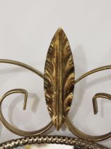 Miroir feuilles doré