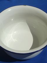 pot de chambre acier émaillé,vintage 