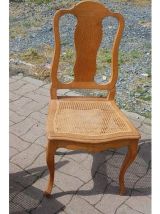 chaise fauteuil de bureau en chene assise cannée