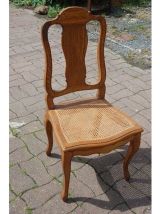 chaise fauteuil de bureau en chene assise cannée