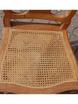 chaise fauteuil de bureau en chene assise cannée