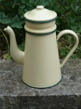 Cafetière tole émaillée jaune