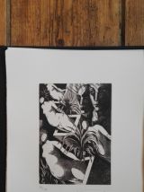 Gravure originale signée - EUREKA d'Edgar POE