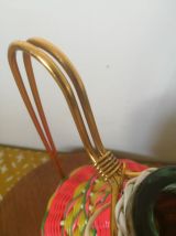 bouteille scoubidou et laiton