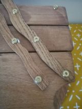 travailleuse accordéon en bois vintage