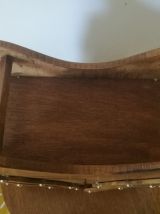 travailleuse accordéon en bois vintage