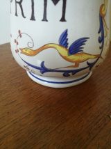 Pot apothicaire Faïence de St Clément- vintage