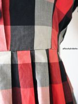 Robe à carreaux cousue main vintage 40's 50's