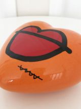 Ensemble 3 cœurs artistes céramique