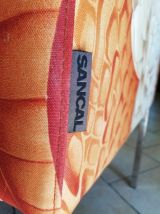 6 Fauteuils tissu fleurs design années 80 - Sancal