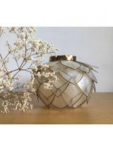 Applique lotus en pétales de nacre