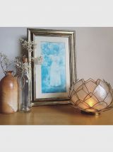 Applique lotus en pétales de nacre