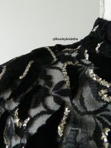 Blouse baroque velours dentelle et strass vintage 80s