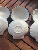 Lot de 6 coquilles Saint Jacques en céramique de la marque E