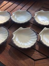 Lot de 6 coquilles Saint Jacques en céramique de la marque E