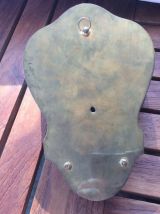 Joli  bénitier mural en onyx avec en médaillon  Sainte Thérè