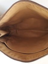 Christian Dior pochette/sac cuir &amp; toile monogramme Dior