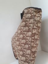 Christian Dior pochette/sac cuir &amp; toile monogramme Dior